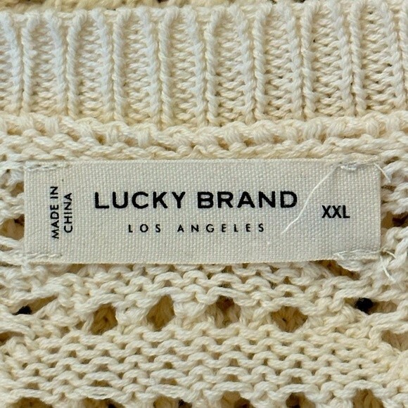 NWOT Lucky Brand Open Stitch Pullover Sweater Sz XXL - Picture 5 of 10